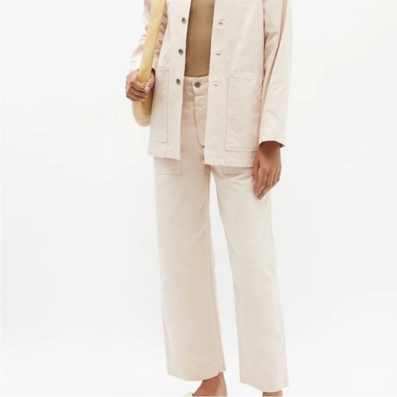 Chimala Canvas Work Pants Japanese Cotton Straight-Leg Baby Pink 26 EUC - Picture 8 of 8